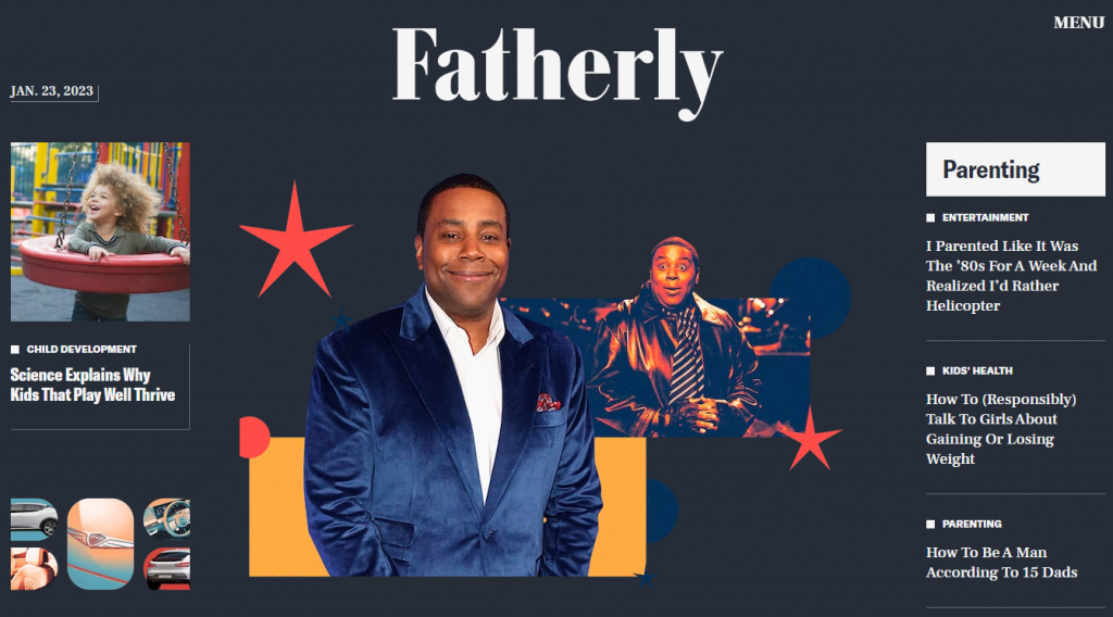 fatherly homepage