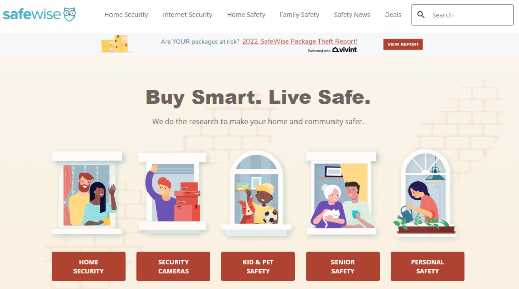 safewise homepage